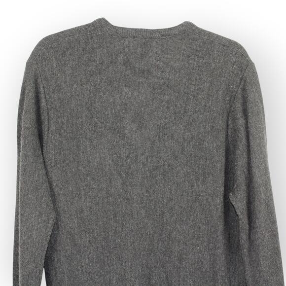 Men M Vintage IZOD LACOSTE Sweater MADE IN USA Charcoal Orlon V-Neck - Picture 7 of 9